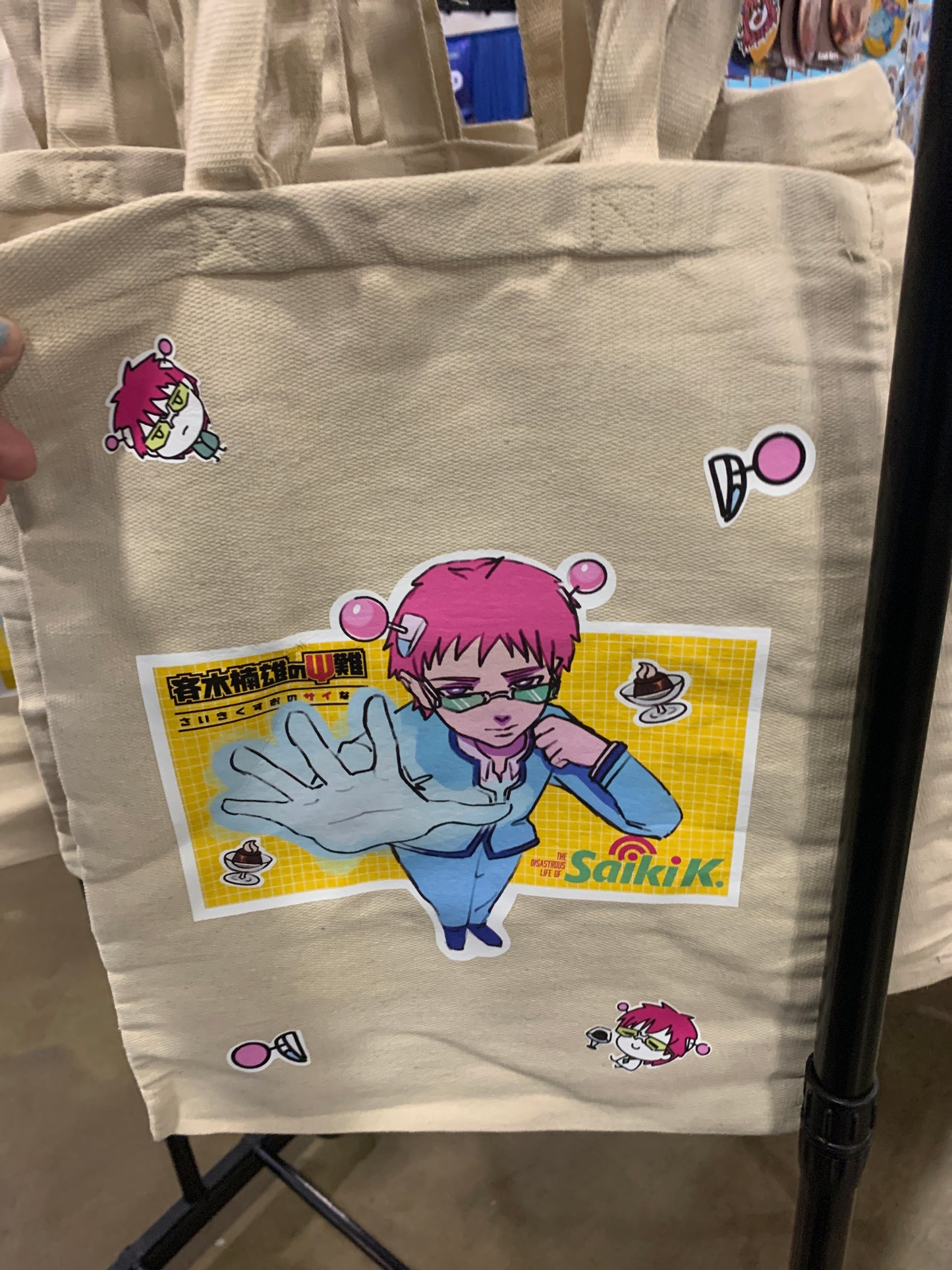 Saiki k tote bag