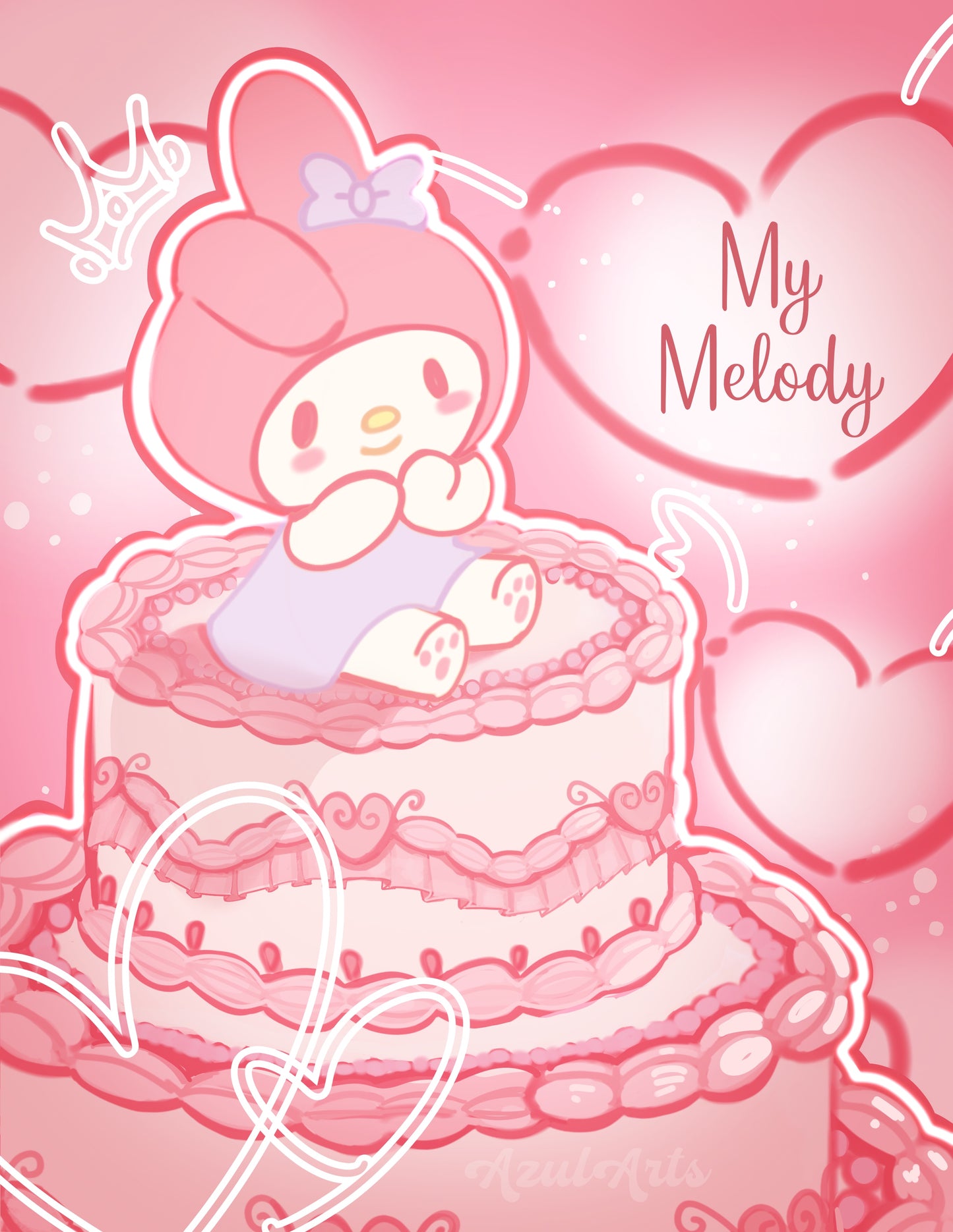 My Melody Art print 5x7