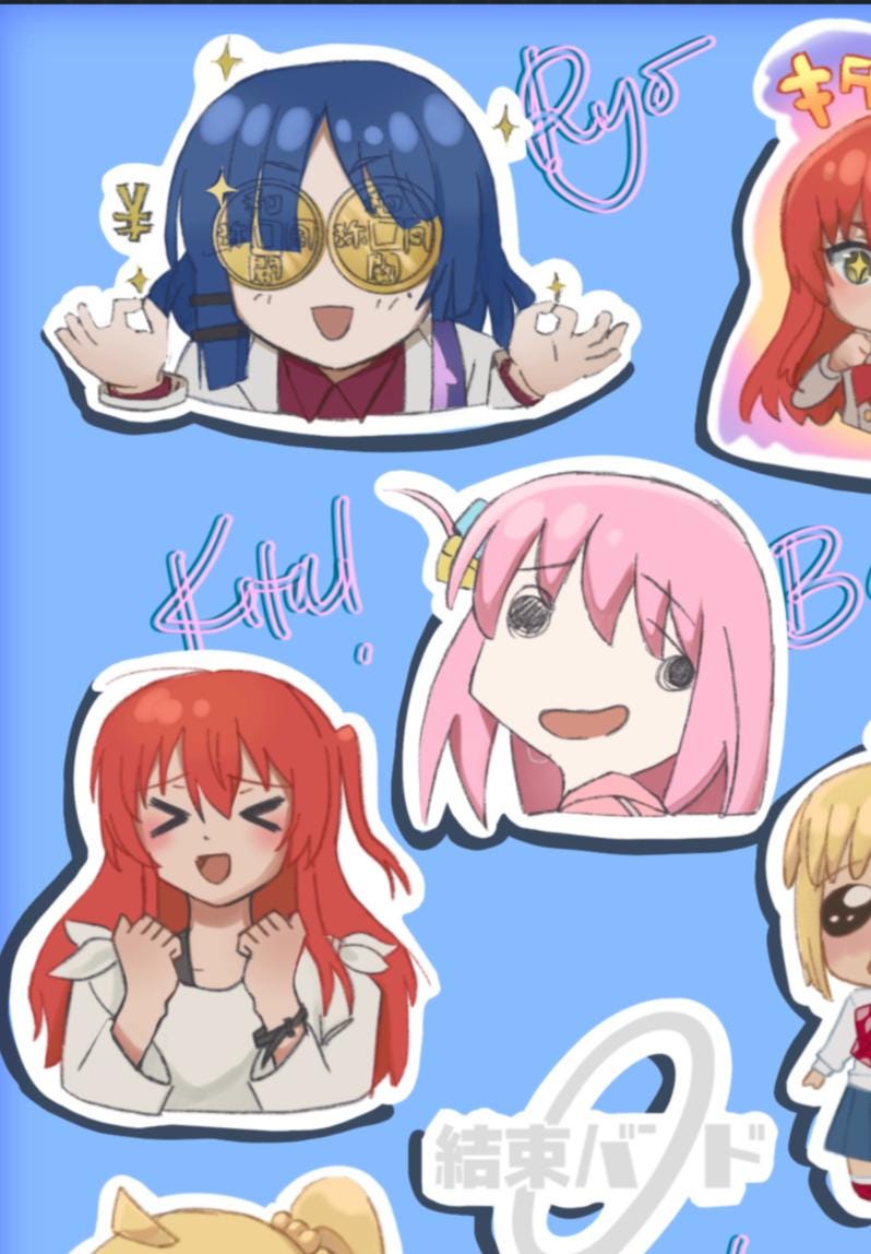 Bocchi the Rock! Kessoku Band Sticker Set