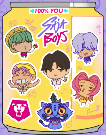 Saja Boys sticker sheet