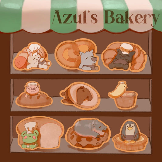Cute Baking Animals | Aesthetic cute stickers | 9 stickers!