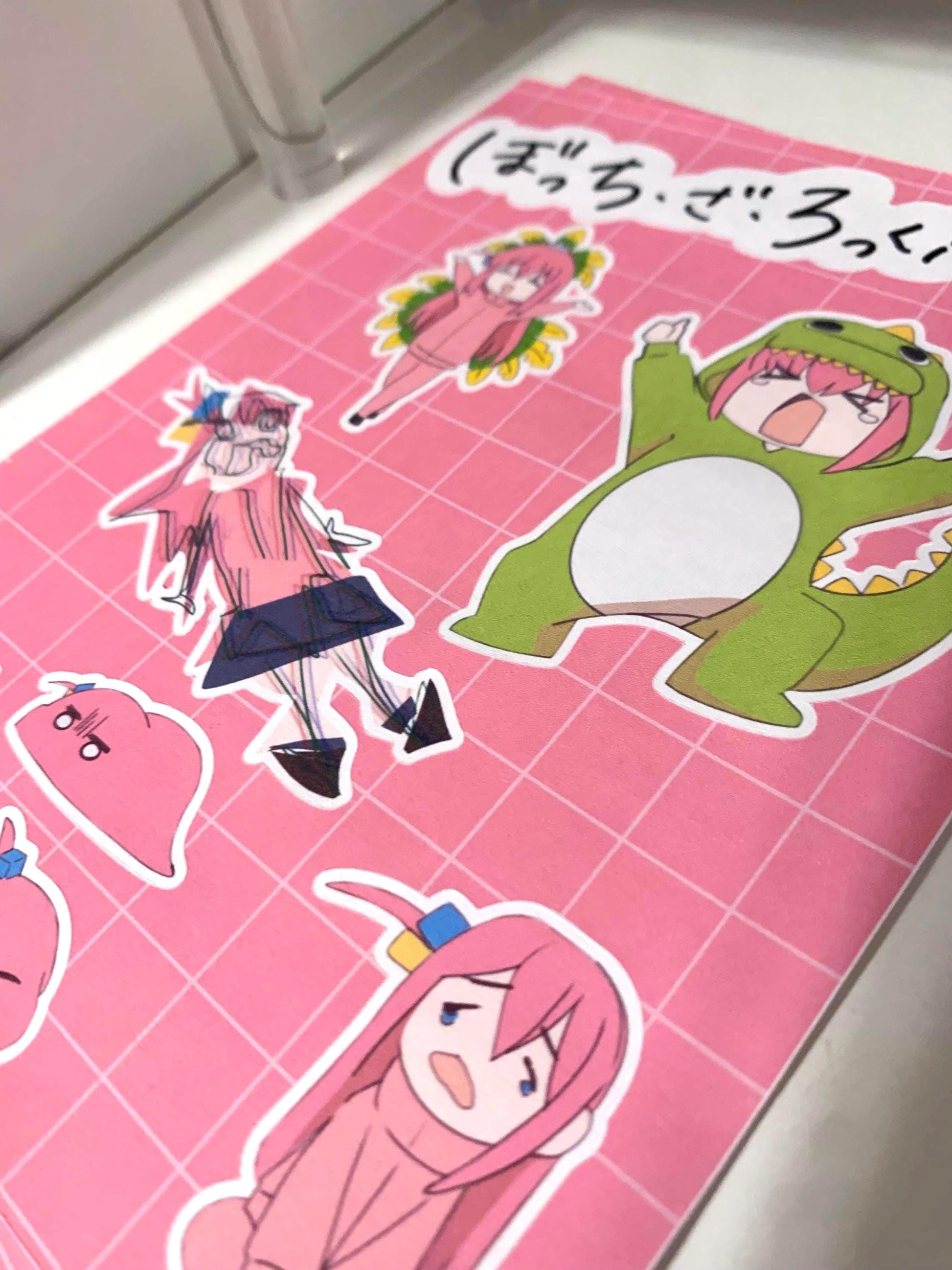 Bocchi the Rock! Bocchi Anime Sticker Silly version