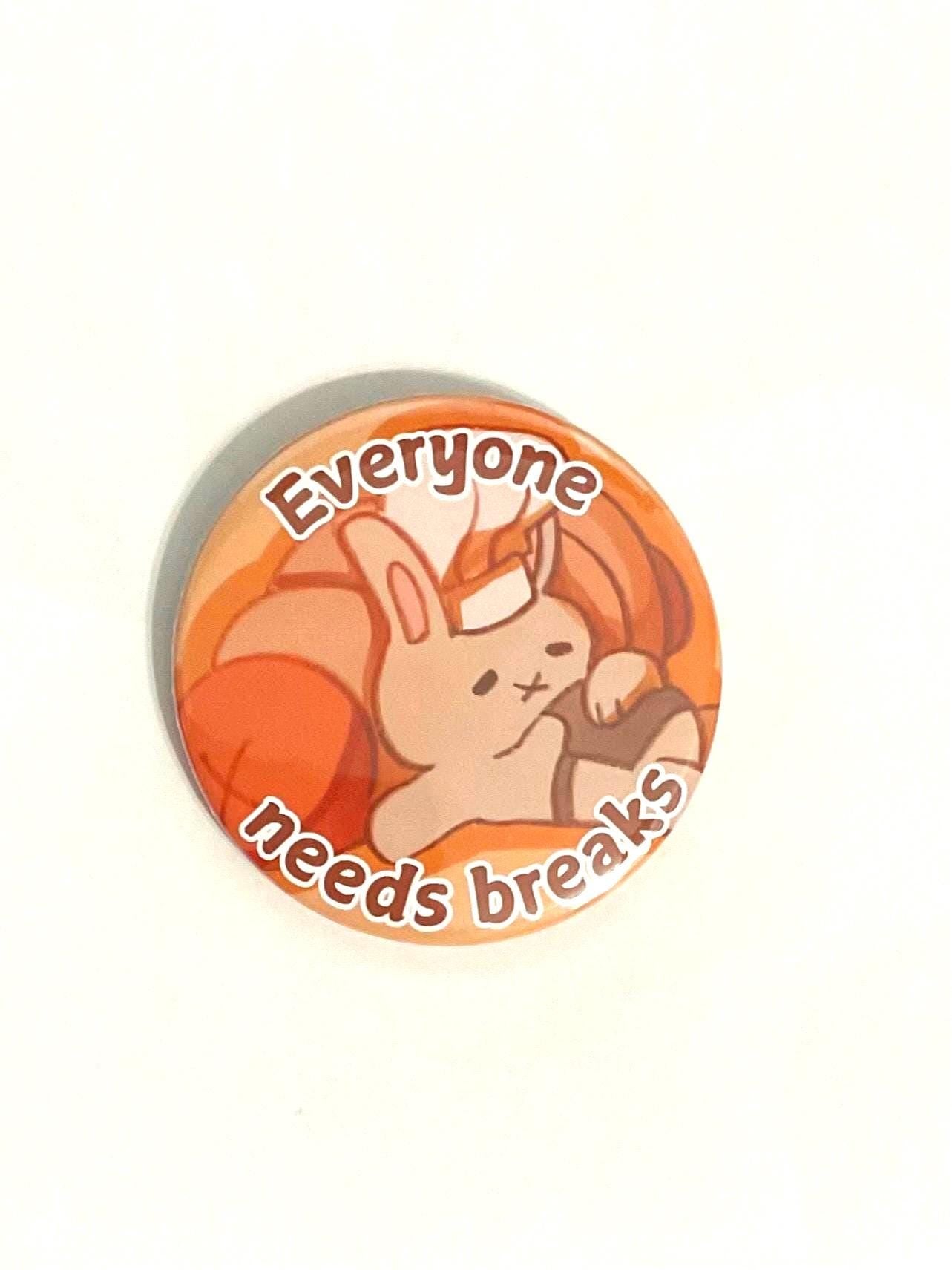 Bunny Pin | Large Button Pins 2.25 inches 58mm | cute adorable set